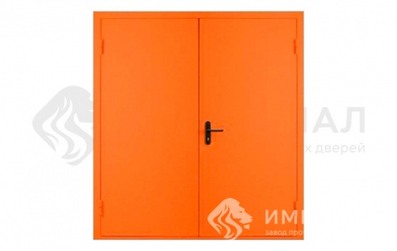 Двустворчатая дымогазонепроницаемая дверь, EIS-60, оранжевая, левое открывание
